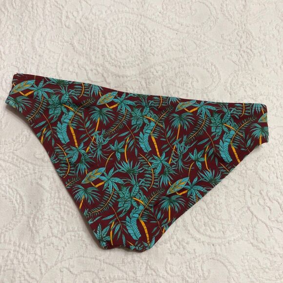 Bikini Bottom Size Medium Out From Under Maroon and Turquoise - Picture 4 of 5